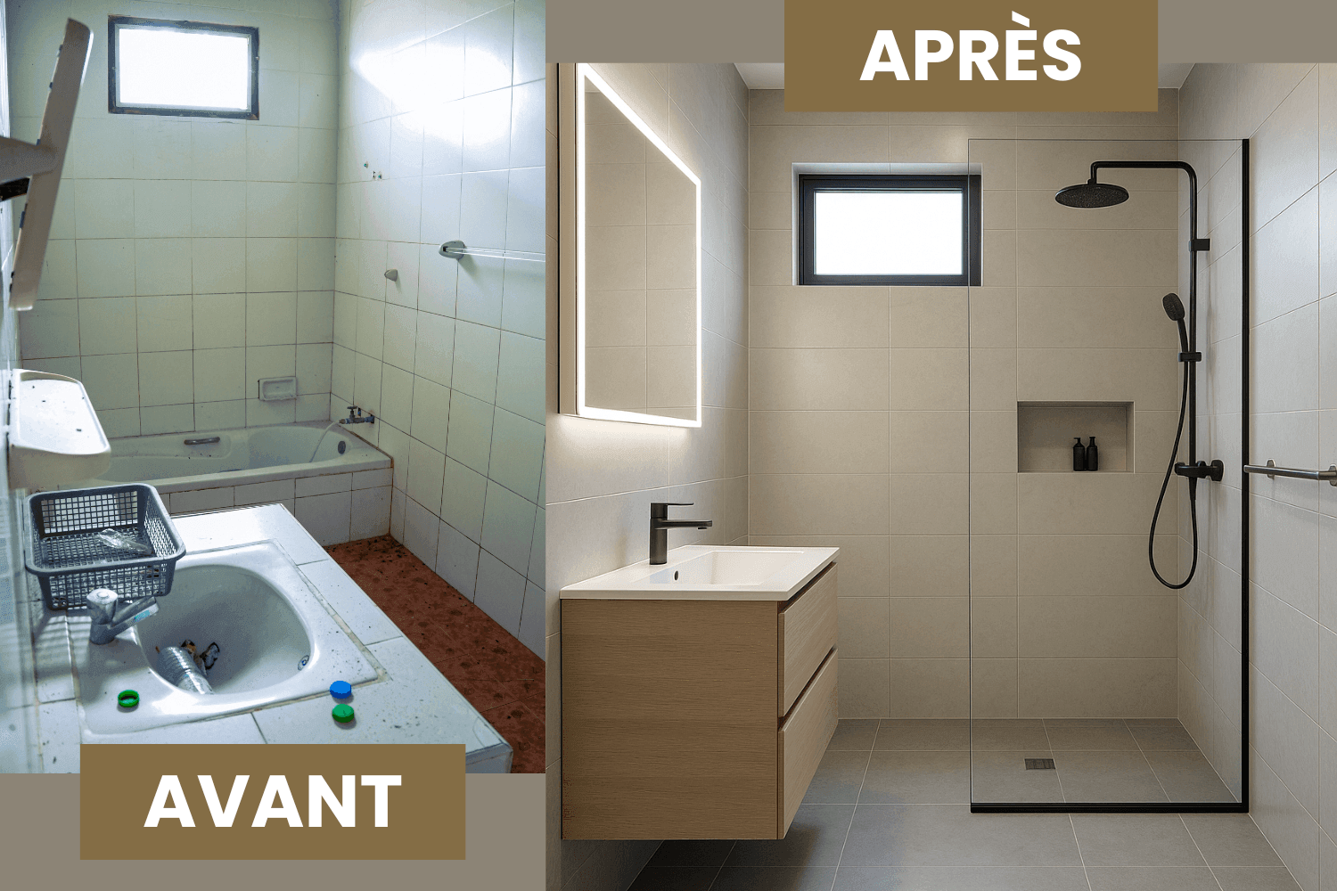 Rénovation complète de Salle de Bain — Avant / Après